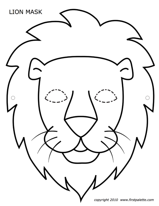 Maschera Da Stampare E Colorare Leone Il Paese Dei Bambini Che Sorridono